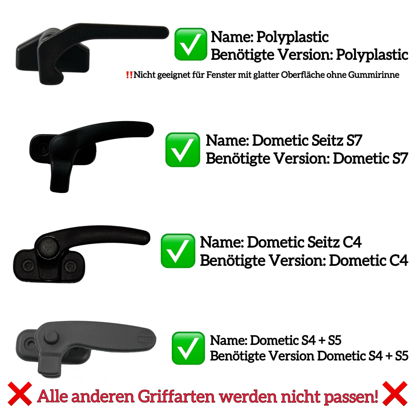 Fensterverriegelung für Wohnmobile, Fenstersicherung für Wohnmobile